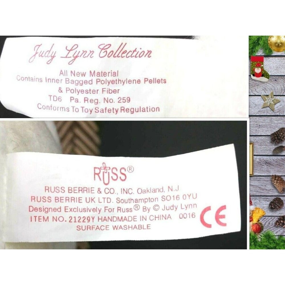Snowman Plush Lot Of 2 Russ Berrie Christmas Judy Lynn Koochie Halsall New UK - Picture 9 of 11